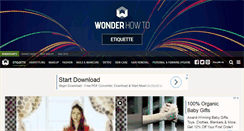 Desktop Screenshot of etiquette.wonderhowto.com